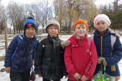 Skimo Kirguistán niños