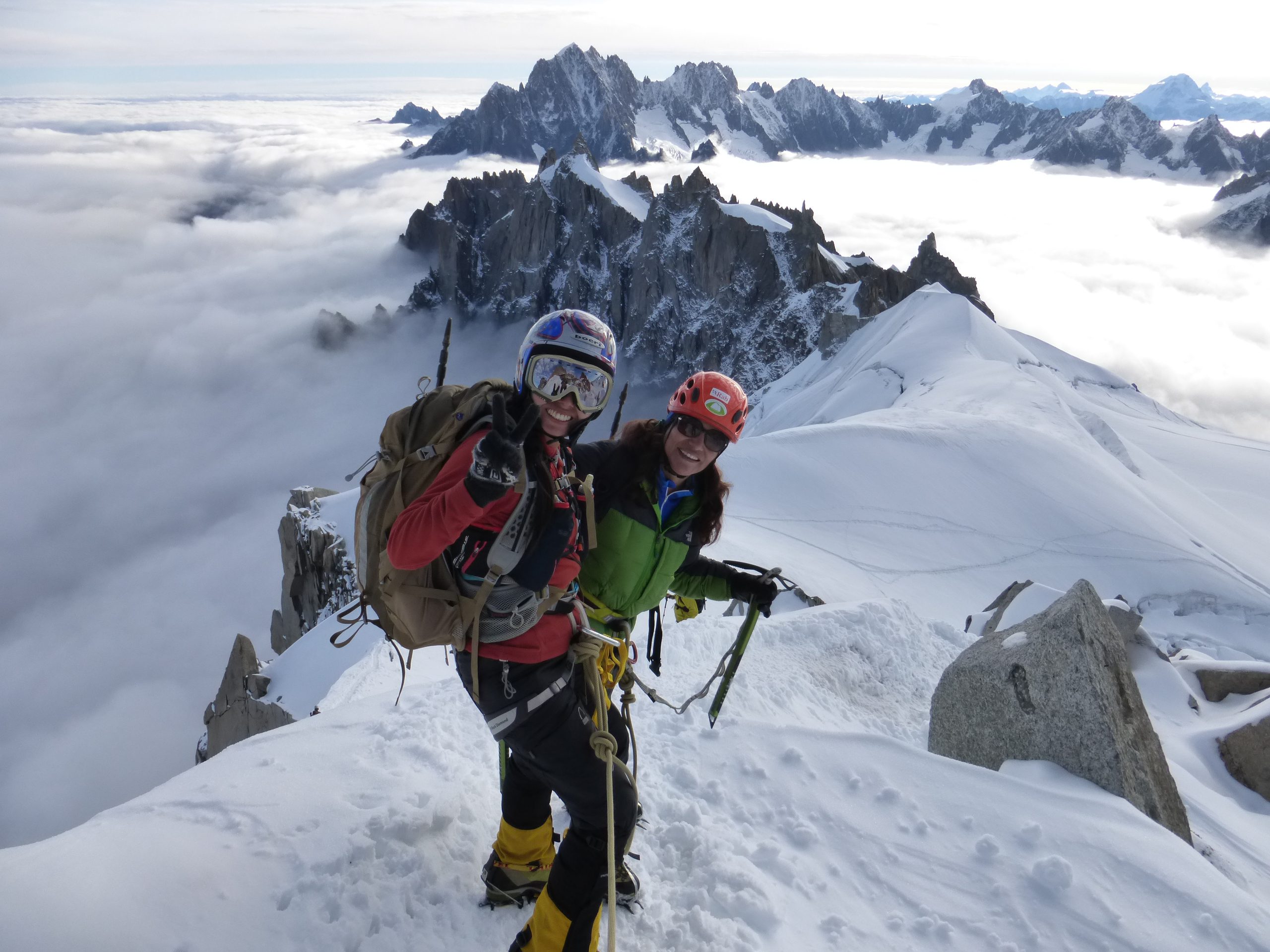 Corredores del Mont Blanc de Tacul. Alpinismo en Alpes