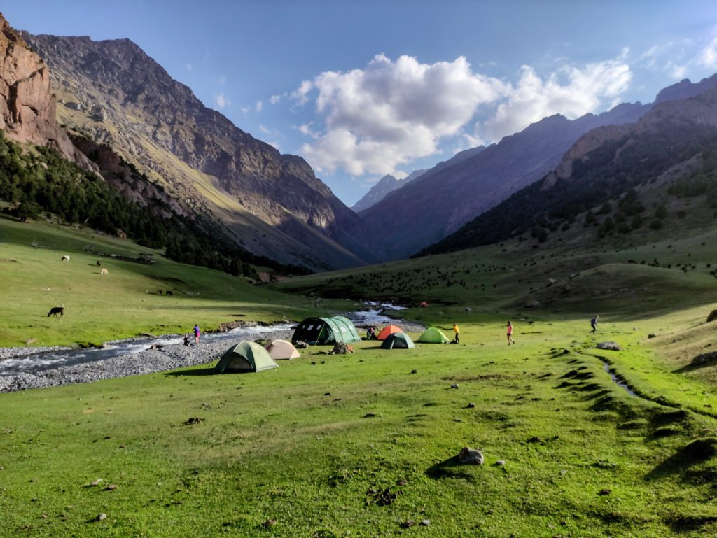 Campamento en Kirguistán